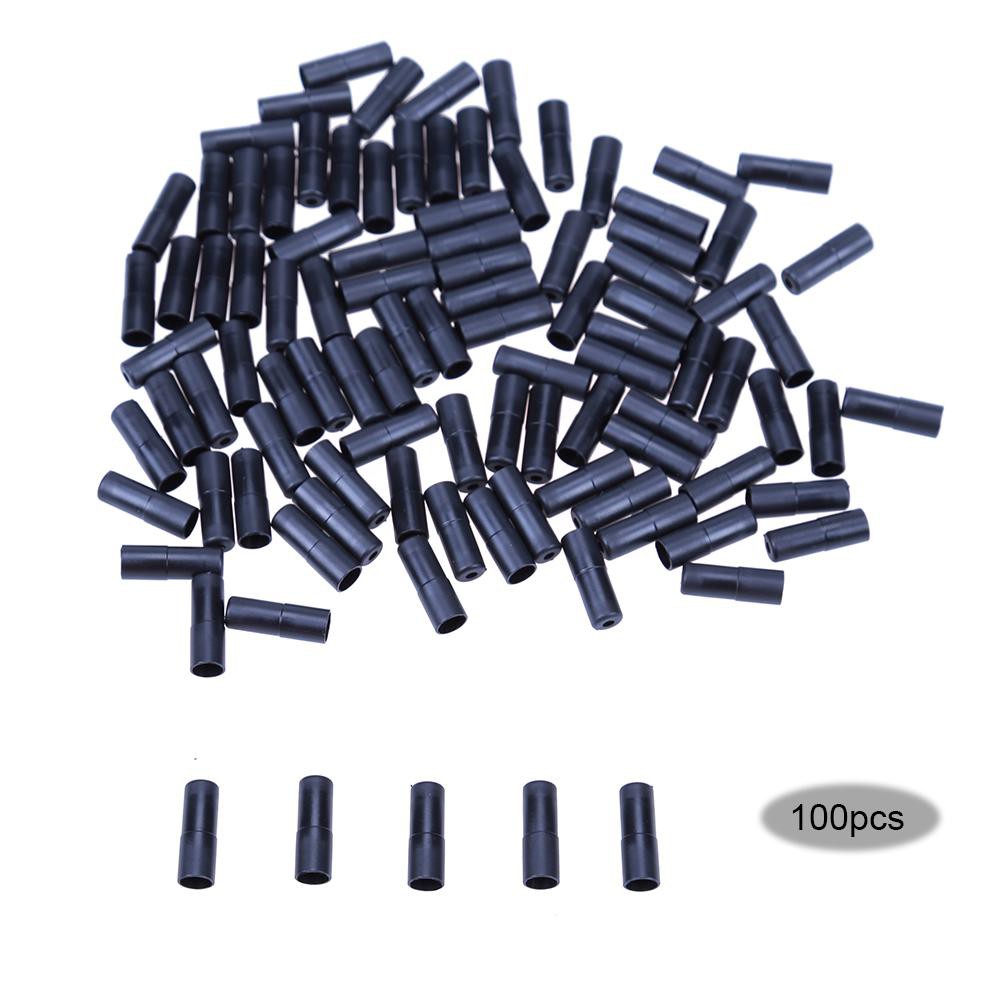 MOJITO MKChung 100pcs Plastic Brake Bike Bicycle Cable End Tips Caps Crimps Black