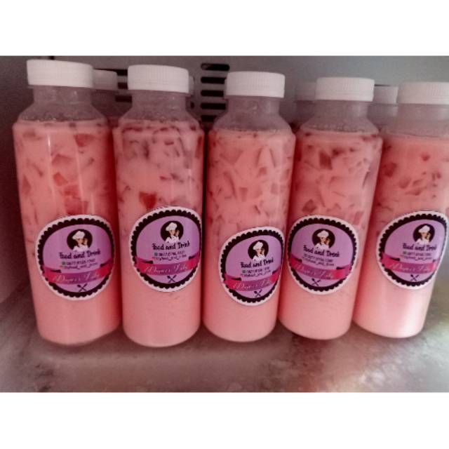 

Ice jelly strawbery asli buah strawbery dengan jelly