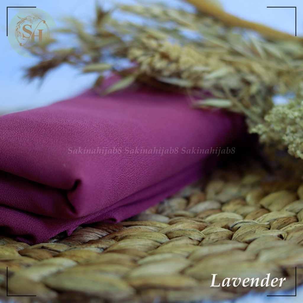 PROMO Pashmina Ceruty Babydoll 200x75 cm jahit tepi CHAPTER1-Lavender