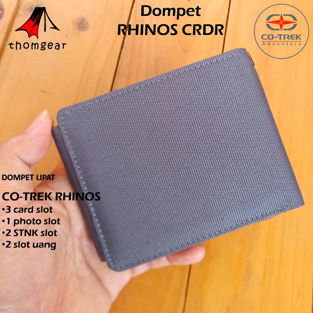 Thomgear Dompet Lipat Co-Trek Adventure Bahan Cordura Rhinos Dompet Outdoor Pria Fashion Terbaru