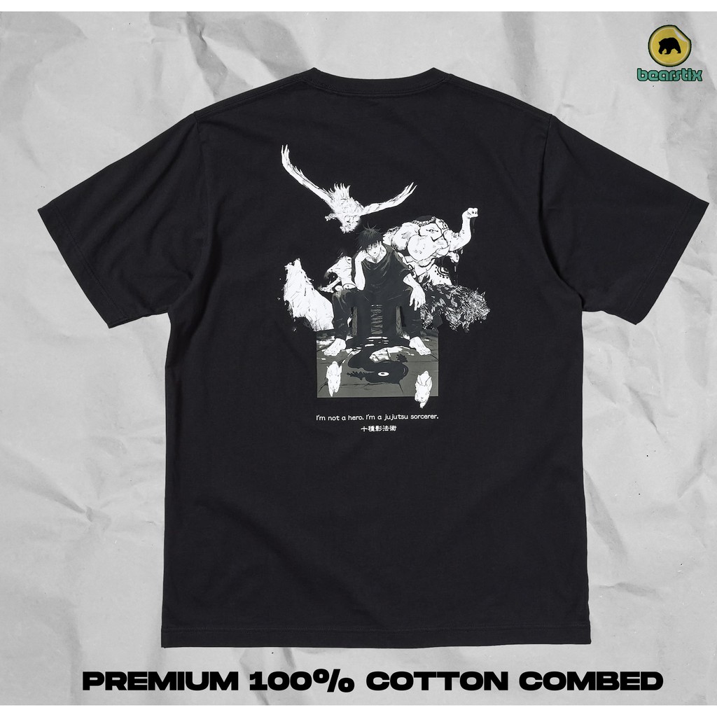 Fushiguro Megumi Jujutsu Kaisen Uniqlo Manga Anime Tshirt - Kaos Distro Streetwear JJK - UNIQLOXJJK