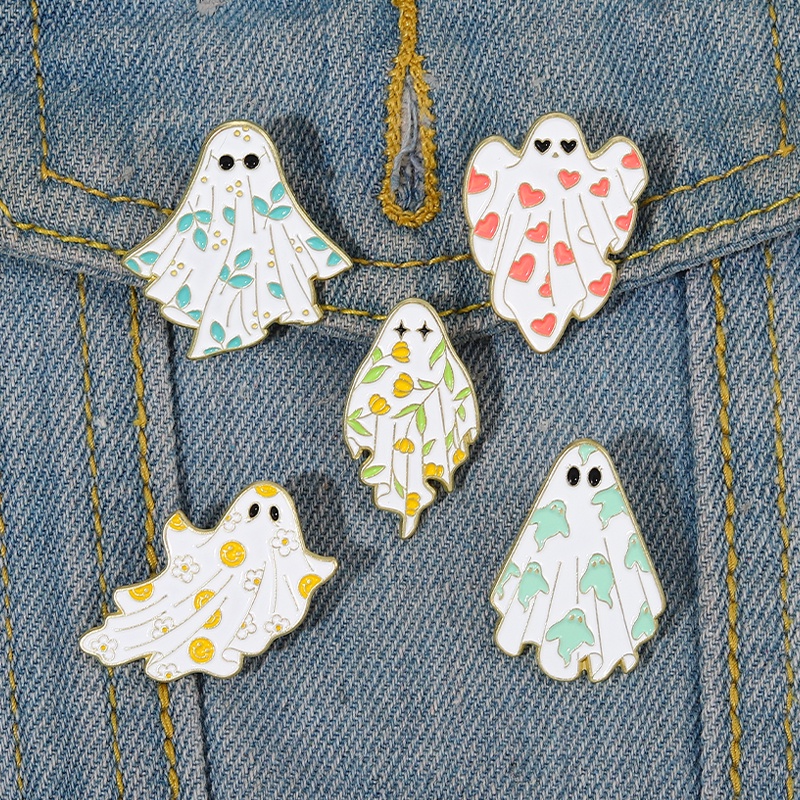 Bros Pin Desain Hantu Halloween Untuk Aksesoris Tas Ransel