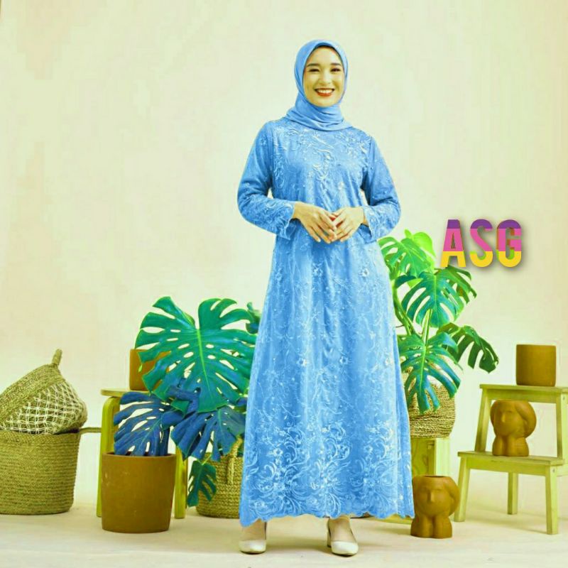 ☆ terBaru ♡ Gamis Hana / Maxi Full Brukat Mewah/ Seragam/ Remaja Dewasa Wanita/ Fashion / Kondangan/ Jumbo / Murah / kekinian