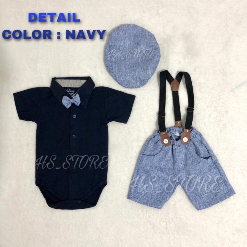 HARGA GROSIR !! SETELAN JUMPER SUSPENDER ANAK BAYI LAKI LAKI SET TOPI / SETELAN SUSPENDER BAYI / SETELAN JAS BAYI