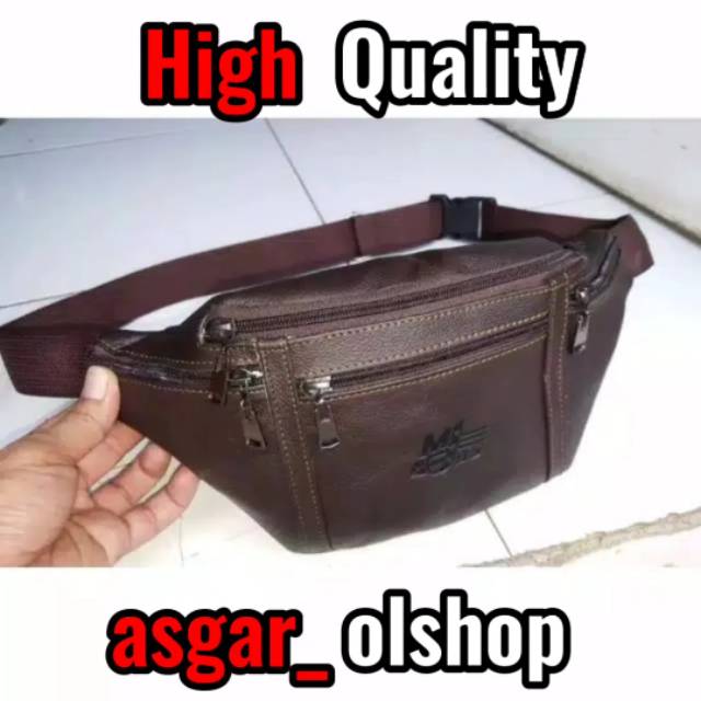 WAISTBAG TAS SELEMPANG PRIA SLINGBAG LAKI LAKI KULIT SAPI ASLI GARUT TERMURAH TERBARU