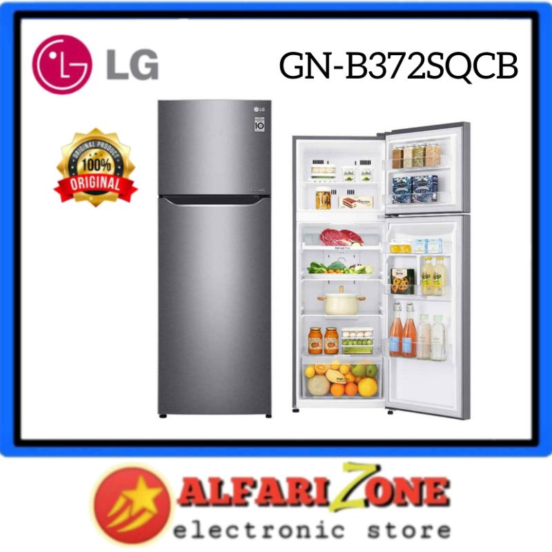Kulkas LG 2 pintu iverter GN-B372SQCB lemari es LG GNB372SQCB 372SQCB GNB372