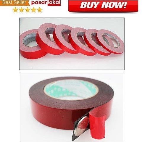 

Murah Laris Tape Lakban Double Tape 3M Foam Serba Guna Red