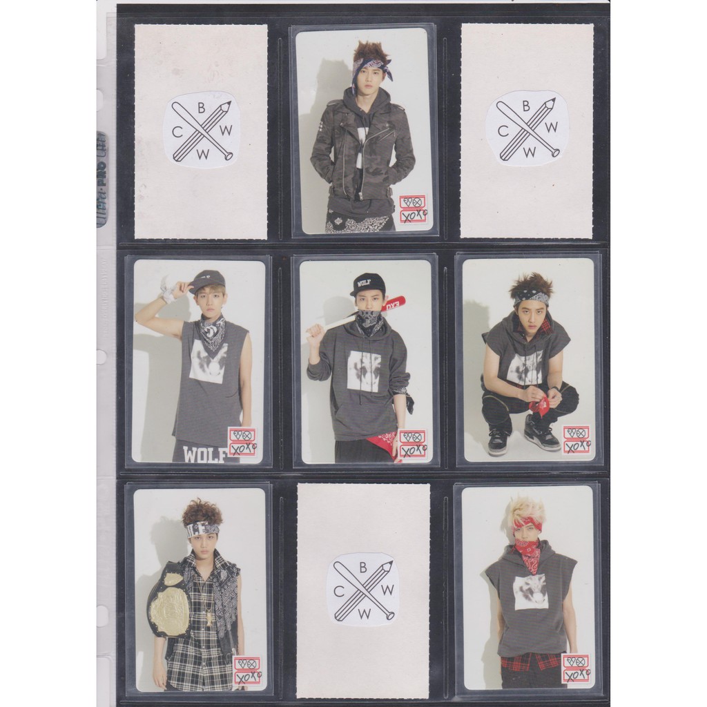 OFFICIAL EXO-K BWCW POP-UP STATIONERY SET PHOTOCARDS