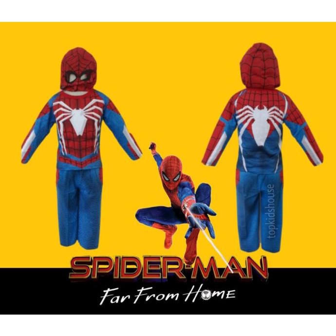 Setelan Anak /Kostum Baju Anak Laki Laki Spiderman 9287