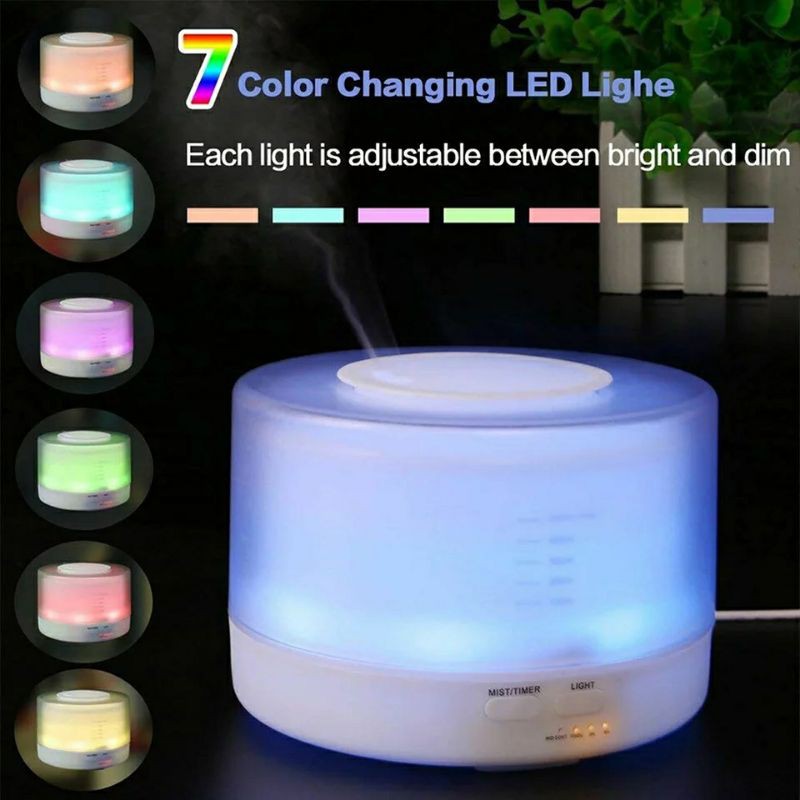 HUMIDIFIER PURIFIER DIFFUSER AROMATHERAPY 500 ML DENGAN REMOTE CONTROL FREE PENGHARUM ESSENTIAL OIL