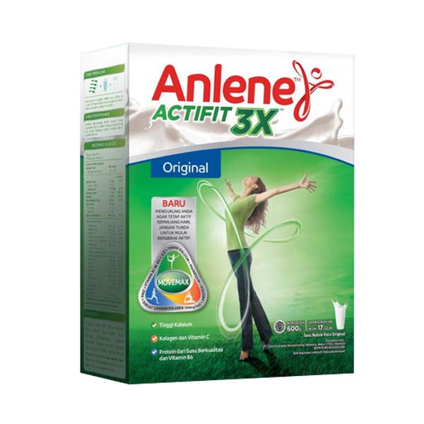 Promo Harga Anlene Actifit 3x High Calcium Original 600 gr - Shopee