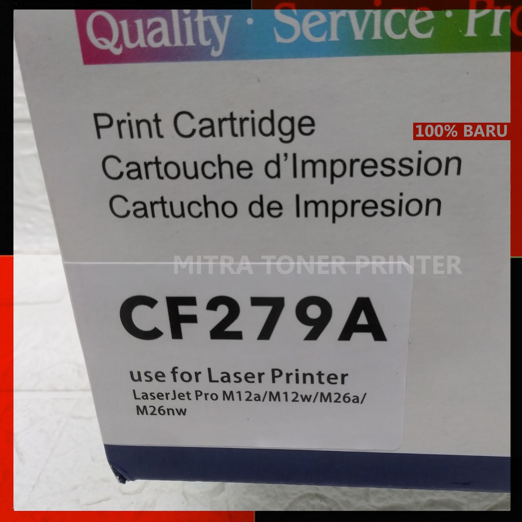 Toner cartridge Compatible untuk printer HP LaserJet pro M12 dan Mfp M26  Toner catridge CF279A-79A