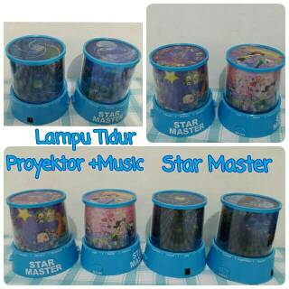  Lampu  Proyektor  Star Master Music Karakter Doraemon Bulan  