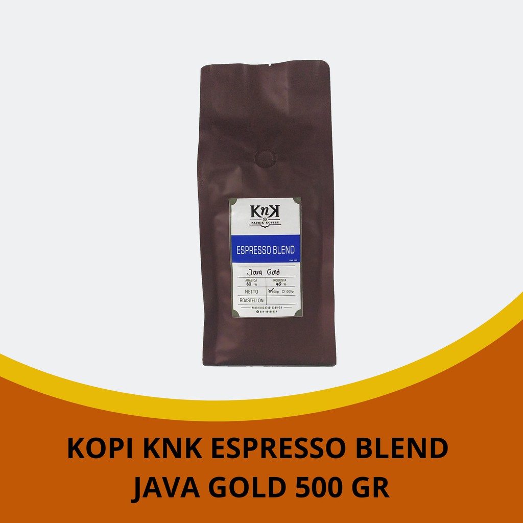 

Kopi Espresso Blend Java Gold 500 Gr - Biji & Bubuk - KNK Coffee