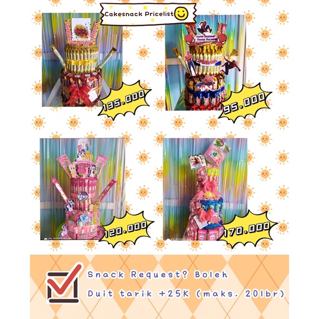 

Cake Snack / kue Snack / ulang tahun