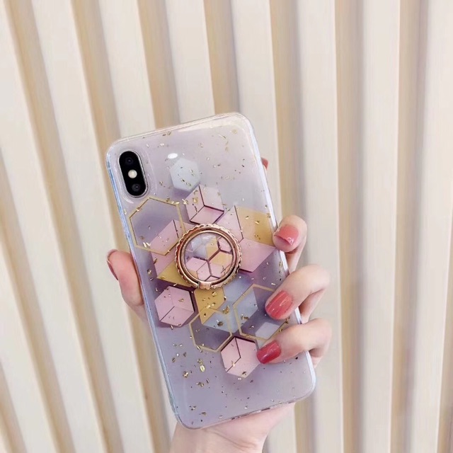 Confetti Hexagon Case iPhone 11 11pro X XR XSMAX A7/2018 A9 A7 2018 S9 S10 Note 10 plus