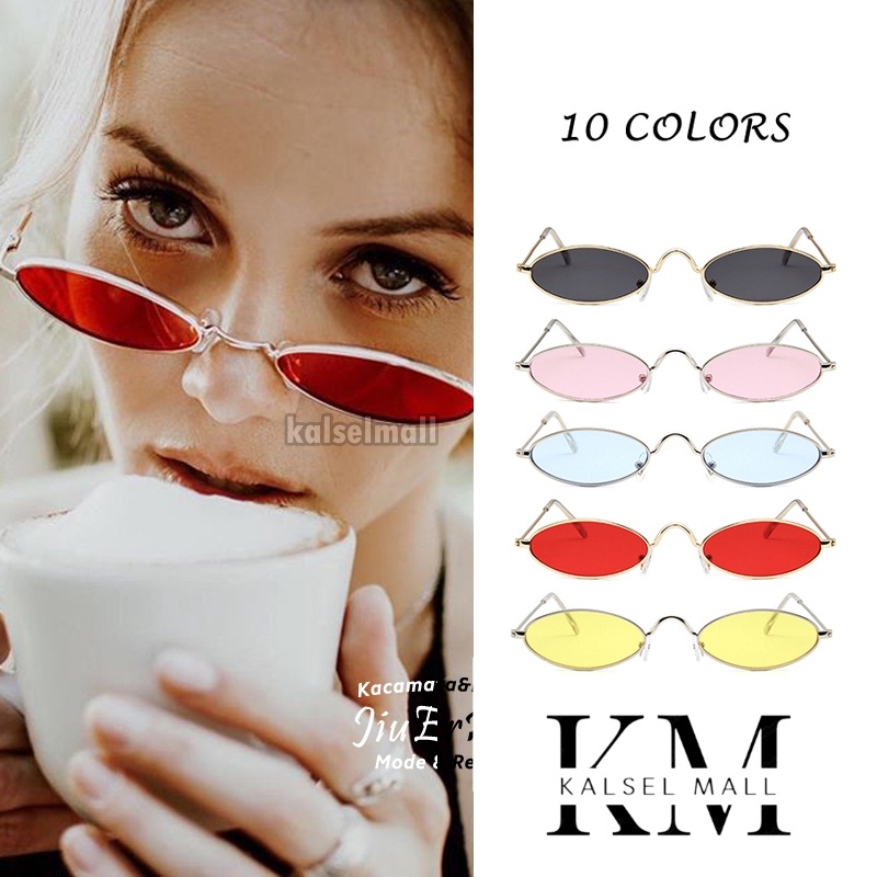 Kacamata Hitam Pria Wanita Frame Metal Gaya Retro Kaca Mata Thug Life Mosaic Sunglasses Bingkai Bulat Kecil Tiktok Jaman Now Youtuber Selebgram Cosplay Japanese Jepang Meme Anime Mosaic Streetwear Pixel 8 Bit Funny Party Fashion Aksesoris Warna KCH29