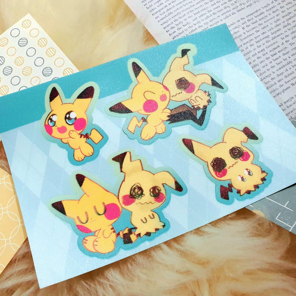 

Pokemon Pikachu and Mimikyu A6 Sticker Sheet