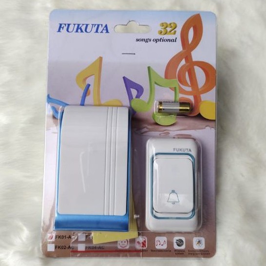 BELL PINTU TANPA KABEL /  DOOR BEL WIRELESS 32 MUSIC 300 METER