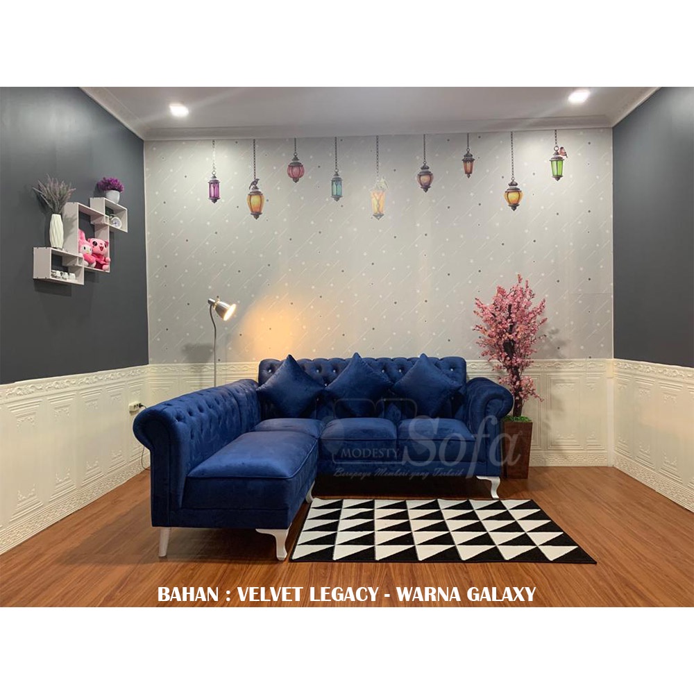 Sofa Ruang Tamu Modesty L Sancu Diamond - Kaki Kambing