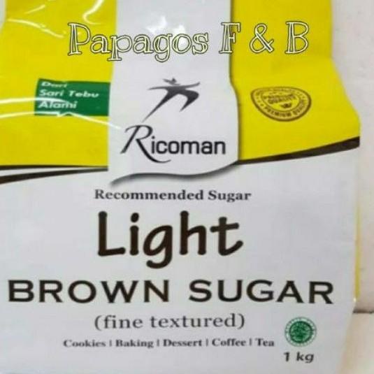 

Top banget--Ricoman Light Brown Sugar repck 250 gr / gram