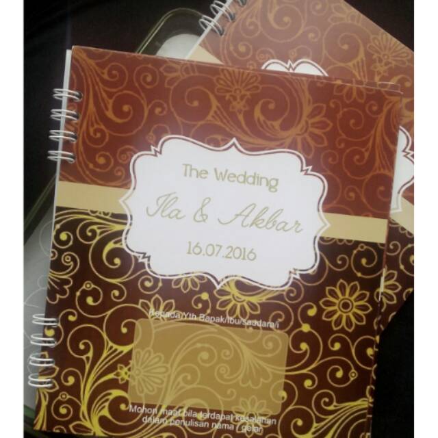 

Undangan memo softcover tanpa amplop