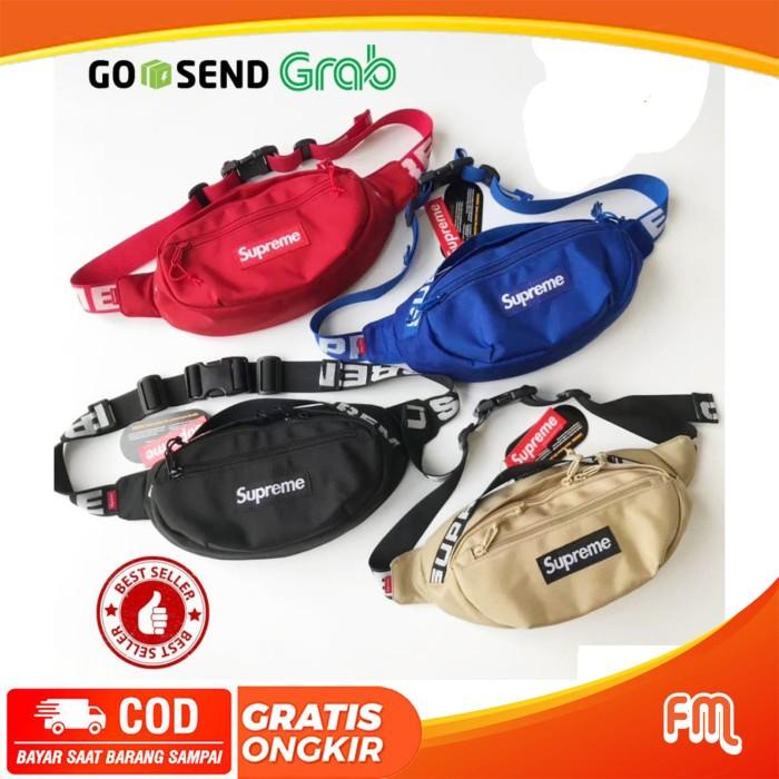 Supreme Waistbag Ss18 God Version / Tas Supreme / Tas Selempang