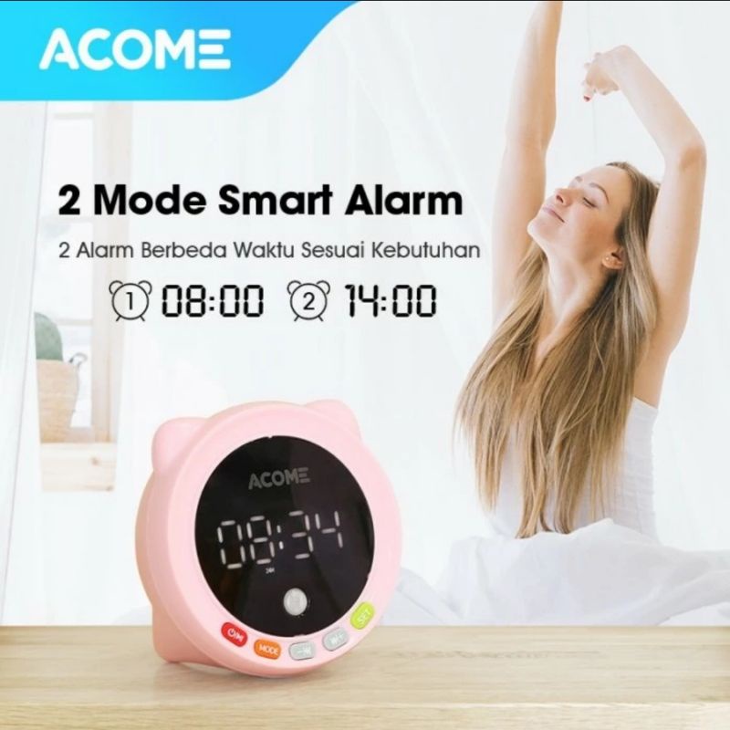 ACOME A9 Desk Clock Bluetooth Speaker FM Radio Alarm