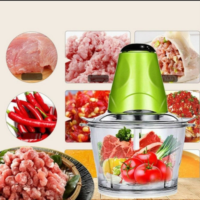 PROMO MURAH [ COD ] Blender Elektrik Penggiling Daging Stainless Steel 3 LITER 1254- Cappa Chopper Electric Grinder 2 liter