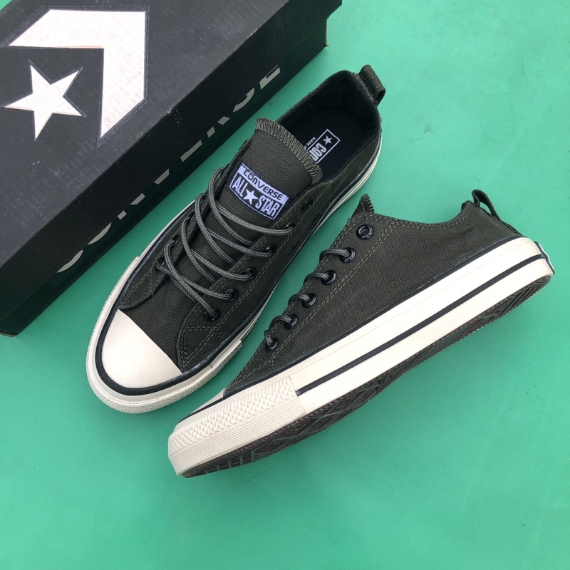 Sepatu Pria Converse All Star CTX Hijau Army Sneakers Cowok Cewek Kekinian Grade Original Made In Vietnam