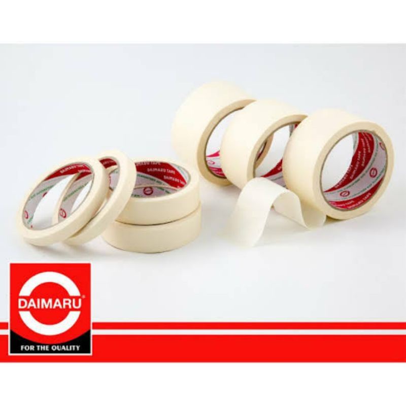 

Masking Tape 24mm × 21Meter Lakban Kertas 1Inci Daimaru