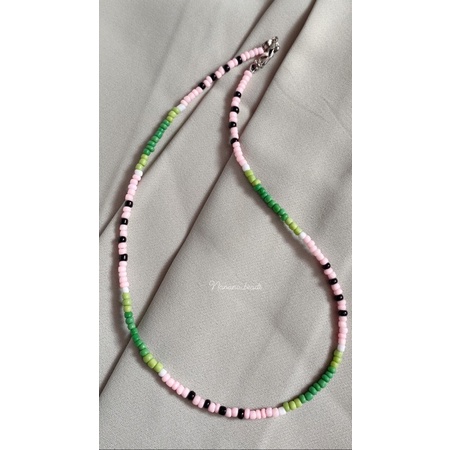 Kalung-Kalung manik-Kalung manik watermelon-Beads Necklace-Kalung manik korea