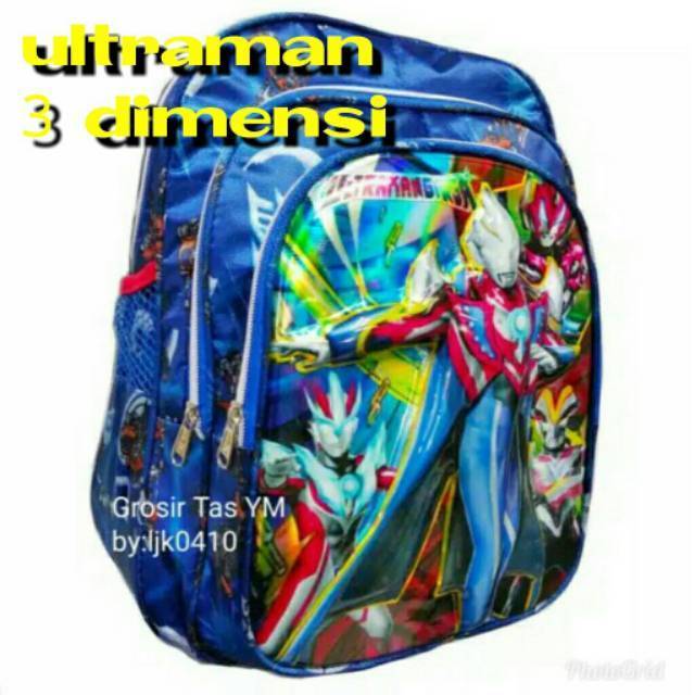 Tas Sekolah Anak Laki Ultraman Robot 3D Timbul Embos Murah / Tas Anak Karakter / Motif Timbul