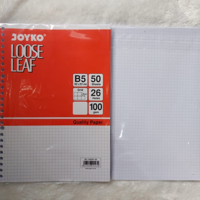 

Sale Kertas Binder Hvs-Grid B5/26 Holes Loose Leaf Isi 50 Lembar Promo