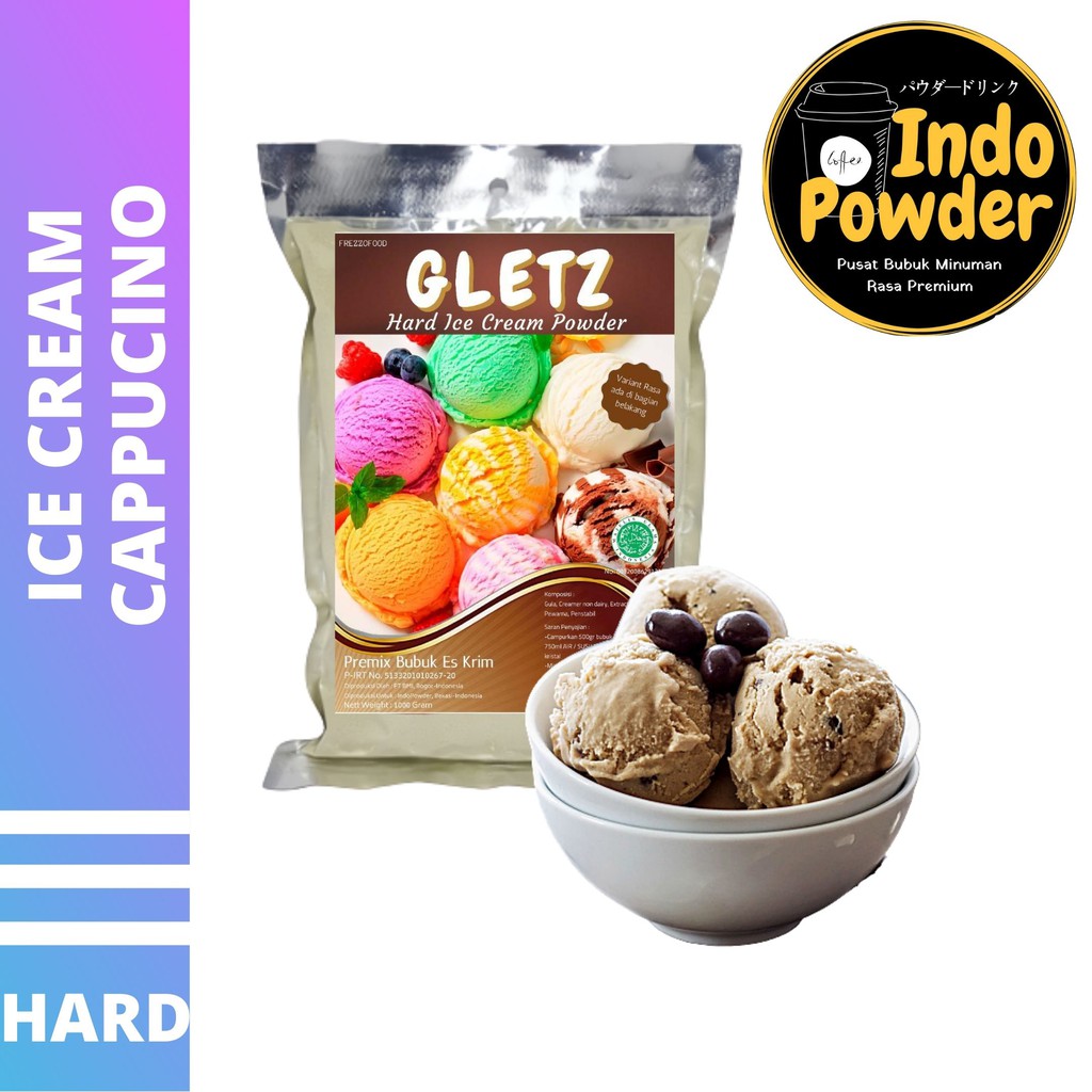 HARD ICE CREAM CAPPUCINO 1Kg - Bubuk Es Krim CAPPUCINO - Bubuk Es Krim - ICE CREAM Powder 1Kg