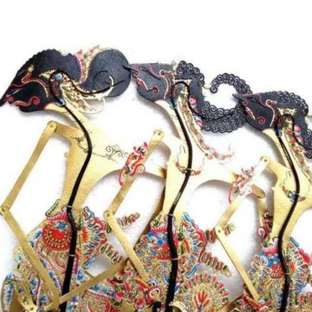 (BISA COD) KERAJINAB MINIATUR WAYANG KULIT PANDAWA LIMA KIDANGAN BIASA ISI 5 PCS YUDISTIRA BIMA