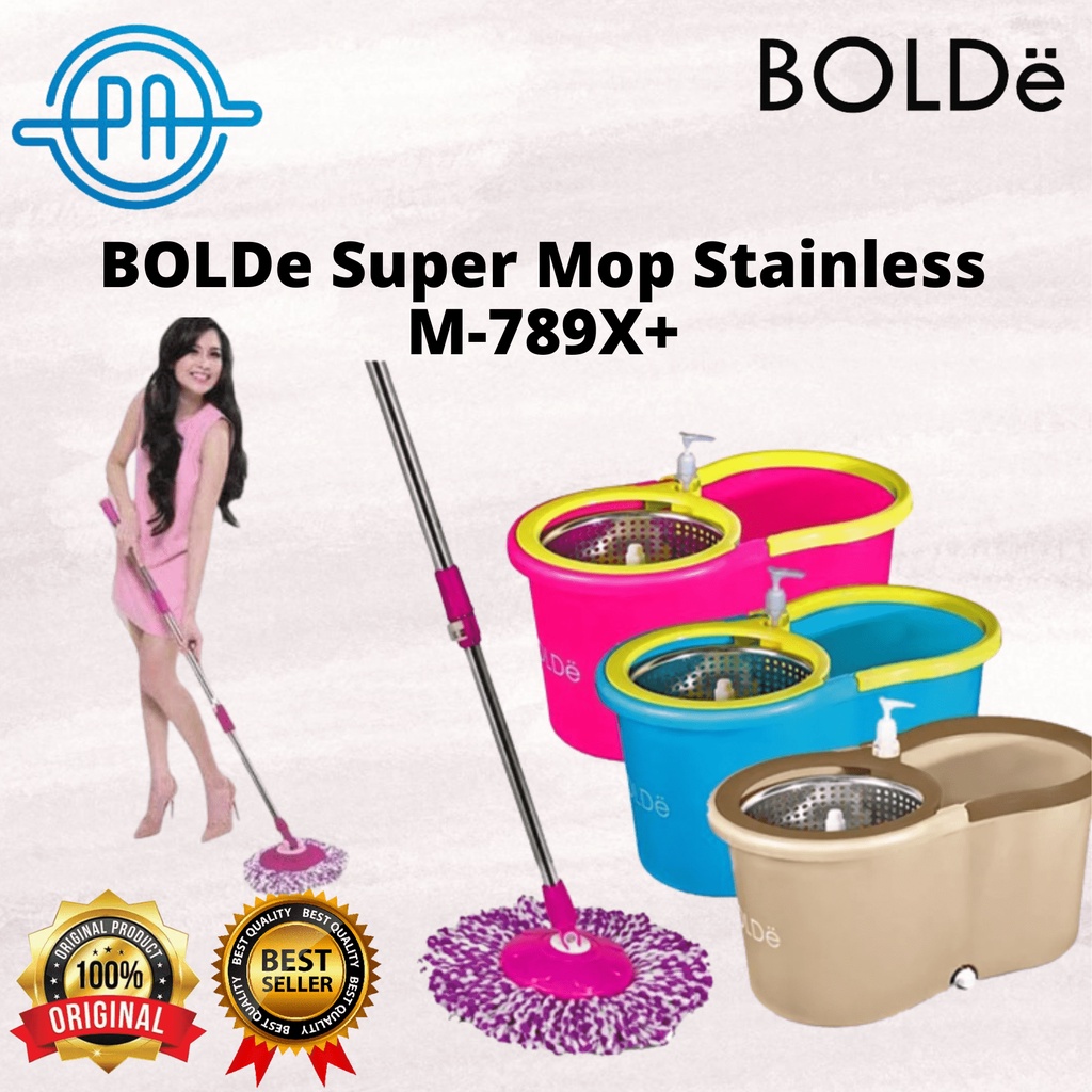 BOLDe Super Mop Stainless Basket M-789X+ Kain Pel LAP M789XT