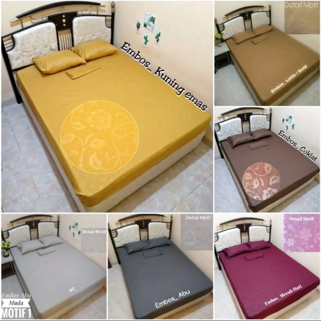 SPREI EMBOS POLOS UK 180 160 120 SPREI HOMEMADE POLOS EMBOS POLOS MOTIF TIMBUL/(HARGA KONVEKSI) SPRE