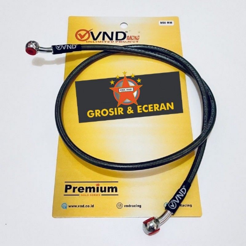 Selang Rem Variasi VND Premium Original Ukuran Depan &amp; Belakang Universal Semua Motor