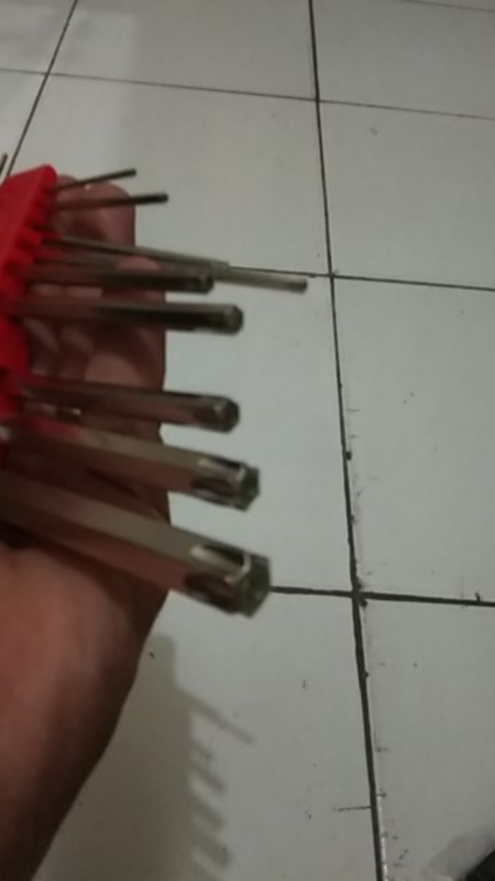 Hdt Kunci L Set Panjang Kombinasi Kunci L Bintang Lubang 9 Pcs 1.5 Mm