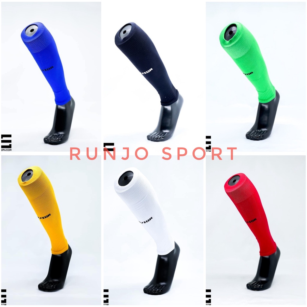 Kaos Kaki Sambung SAVIOR Original Kaos Kaki Sambungan Sepak Bola Futsal Olahraga Hitam Putih Sleeve Sock