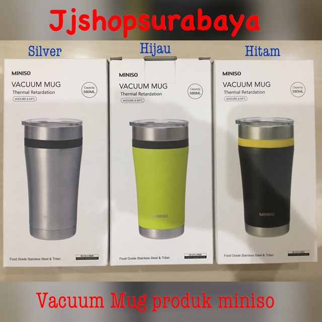 Vacuum mug/ mug vakum produk miniso kapasitas 580 ml