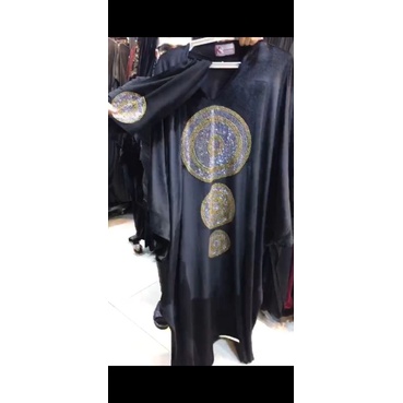 jalabiya velvet mesir hitam