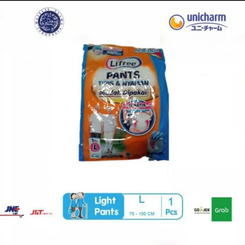promo lifree pants sachet size L (pempers celana)