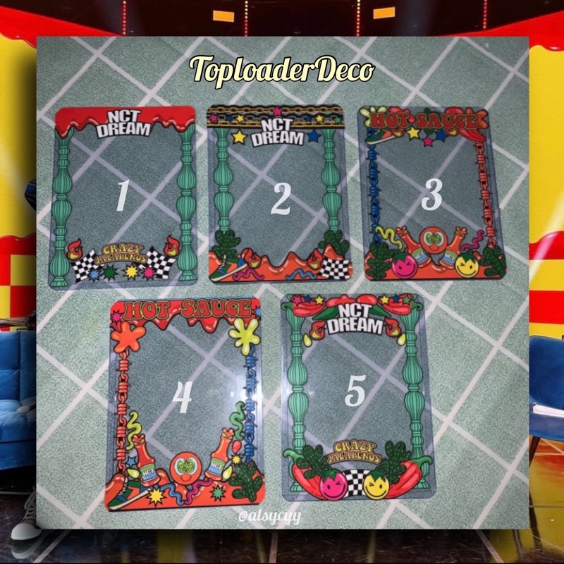 Toploader deco photocard nct dream hot sauce