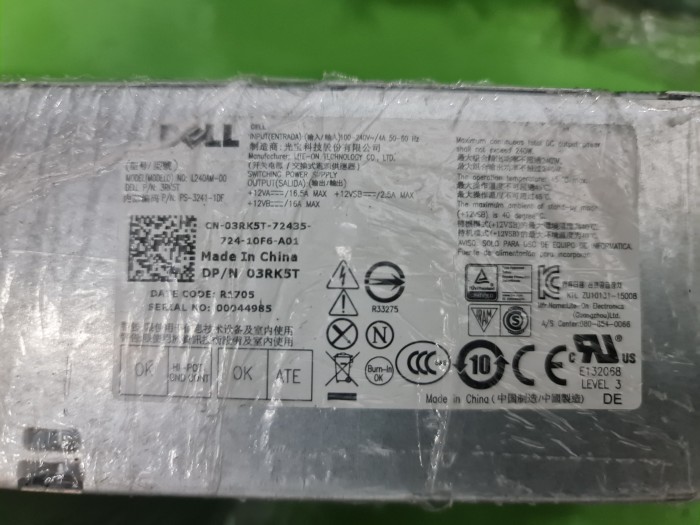 PSU Dell 3RK5T Optiplex 3040 5040 7040 3650 3656 SFF 240W L240AM-00