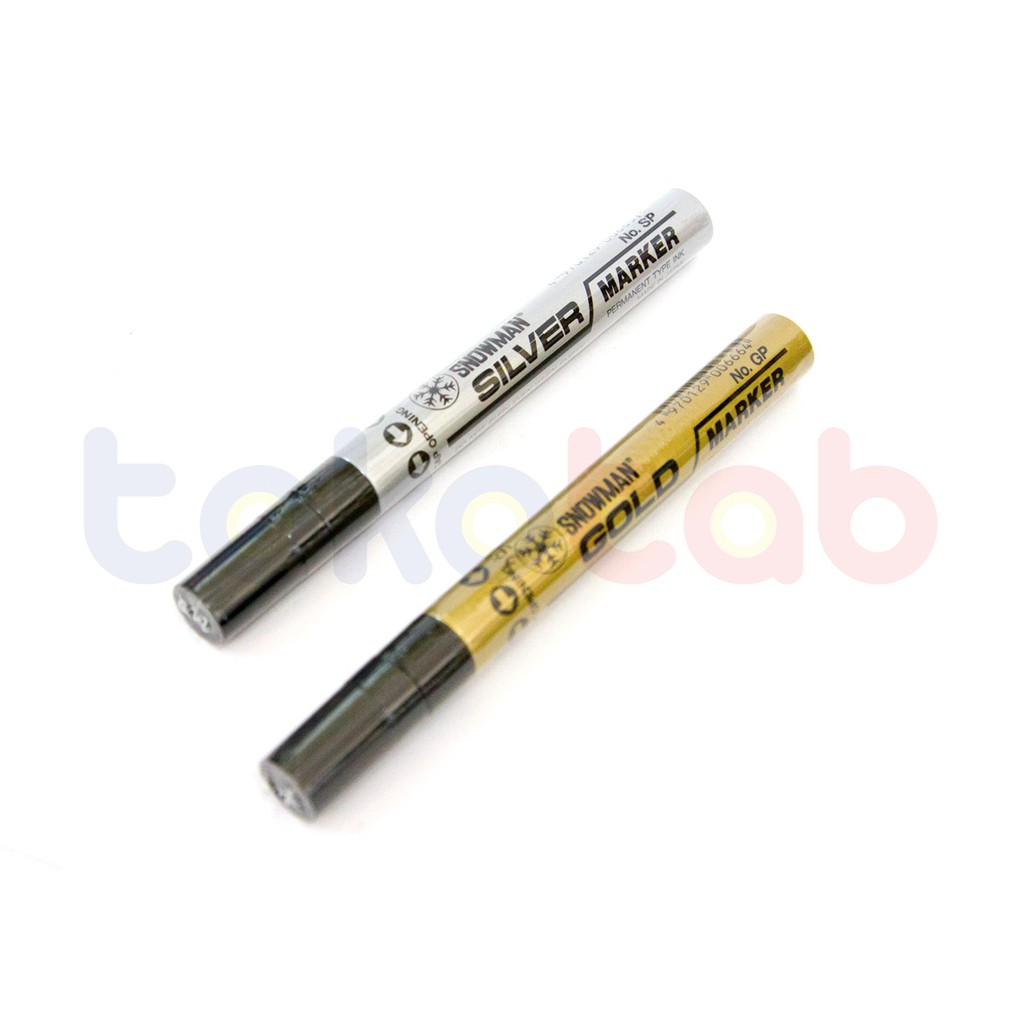 

Tokotab - Spidol SNOWMAN Gold/Silver/White Besar