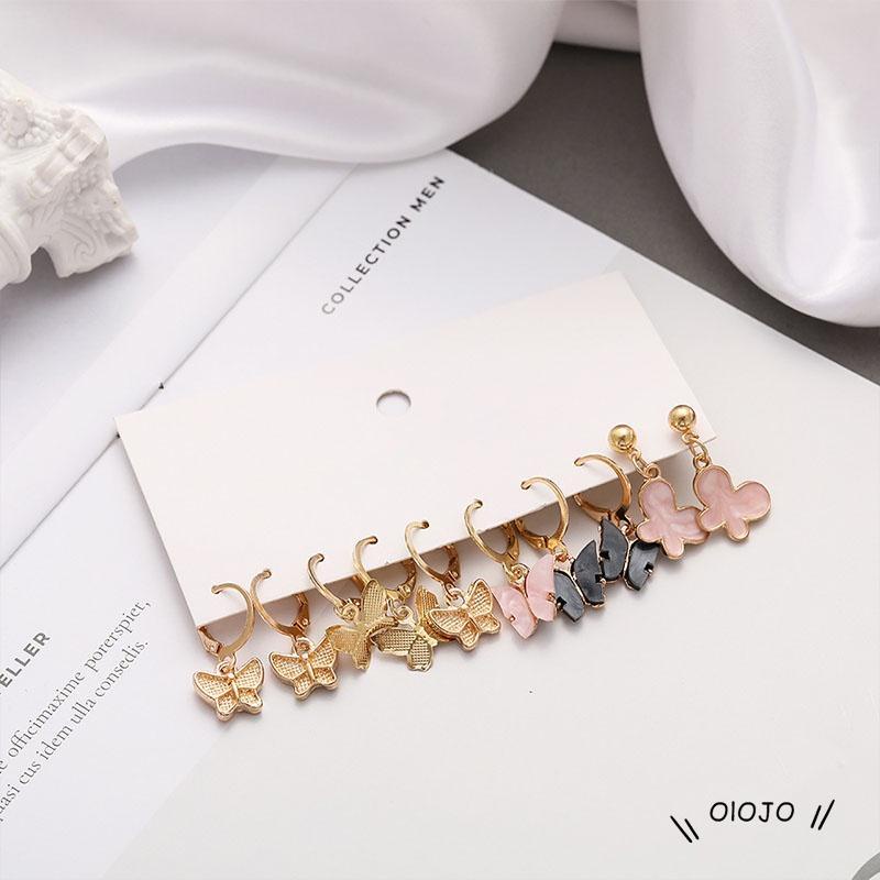 Lucu Anting Kupu-kupu Kreatif Temperamen Sederhana Dan Fashionable Aksesoris Wanita - ol