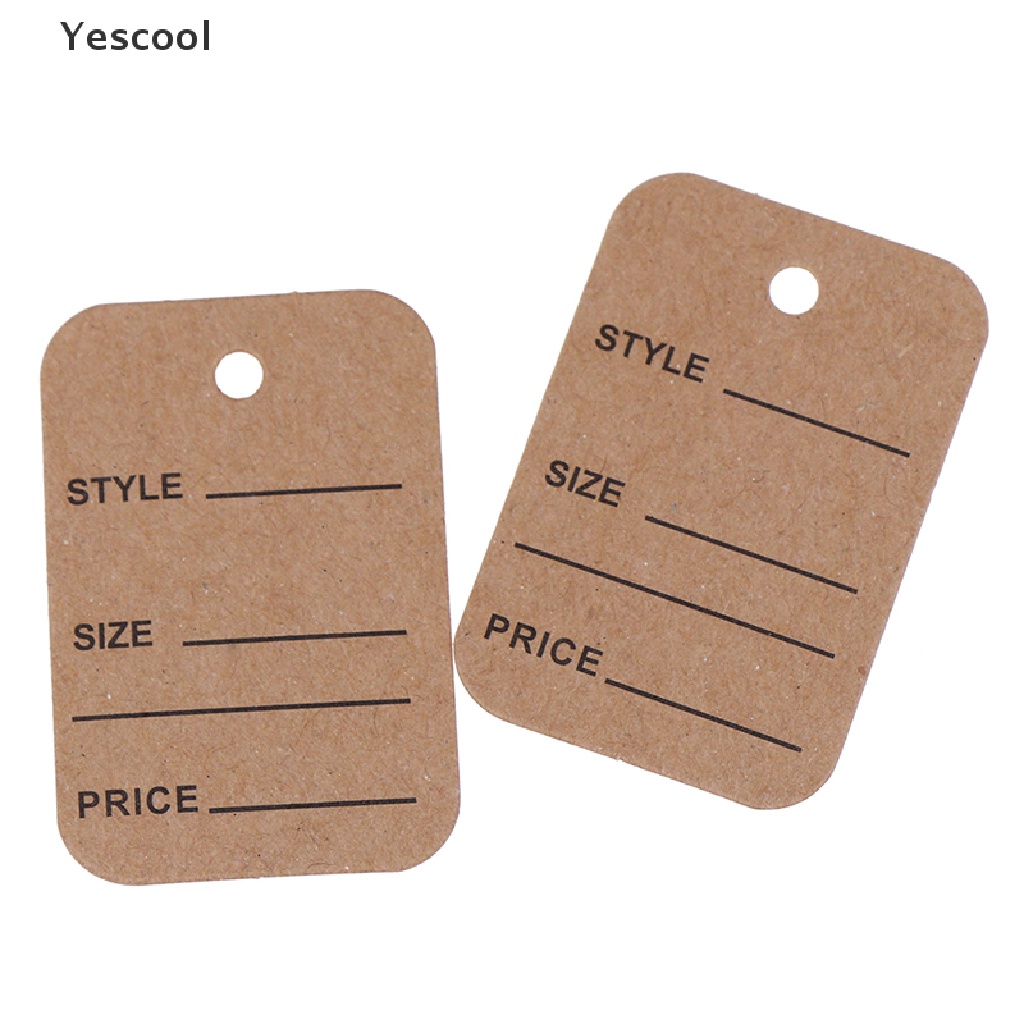 Yescool 100Pcs Merchandise Display Price Tags Wedding Label Price Tags With String 20m .