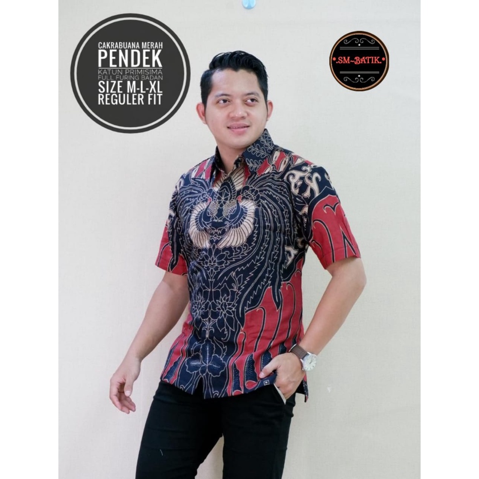 CAKRABUANA MERAH SM BATIKSOLOAMANAH BAJU KEMEJA BATIK SOLO PRIA LENGAN PANJANG PENDEK LAPIS FURING ATASAN BATIK PREMIUM MODERN KATUN HALUS BIMO IJO GUNAWAN GURDO IJO NAGA ABU BINTARA BRAMANTYA WISAKA KUNING SUKET SEGORO PEKSI KUNING NARAYA IJO PEKSI UKAIL